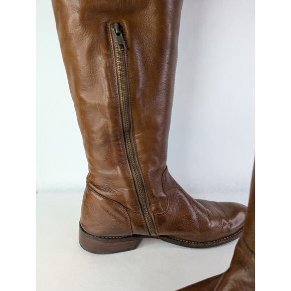 Frye Women Brown Leather OTK Over The Knee Shirley 77739 Boots Size 9.5 EUC - Picture 13 of 16